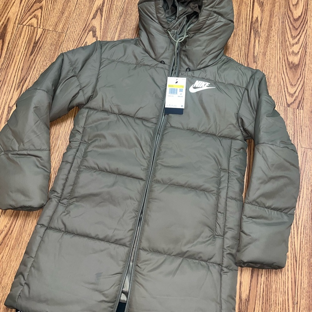 Women’s Olive Nike Puffer Jacket